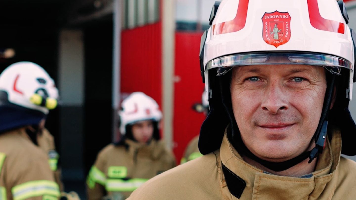 Firefighter in uniform